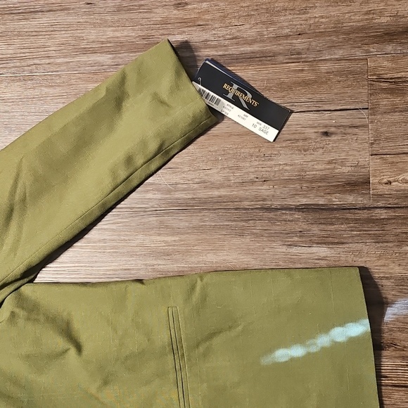 Womens Requirements Chartreuse Linen Blazer Sz 10 - Picture 3 of 8